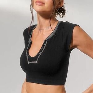 Urban Outfitters Black Crop Top